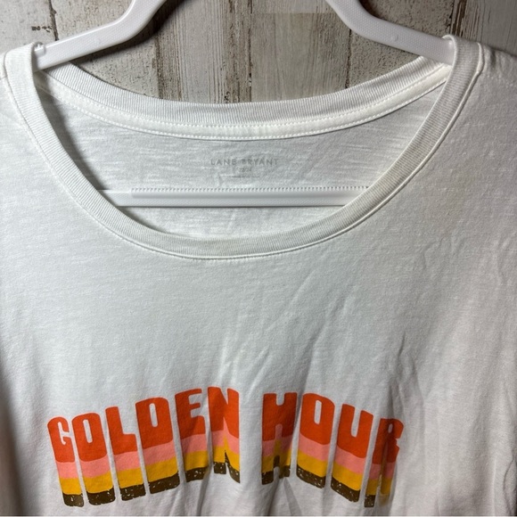 Lane Bryant Women's Sz 22/24 Golden Hour Graphic TShirt Cotton Blend White - Picture 2 of 15